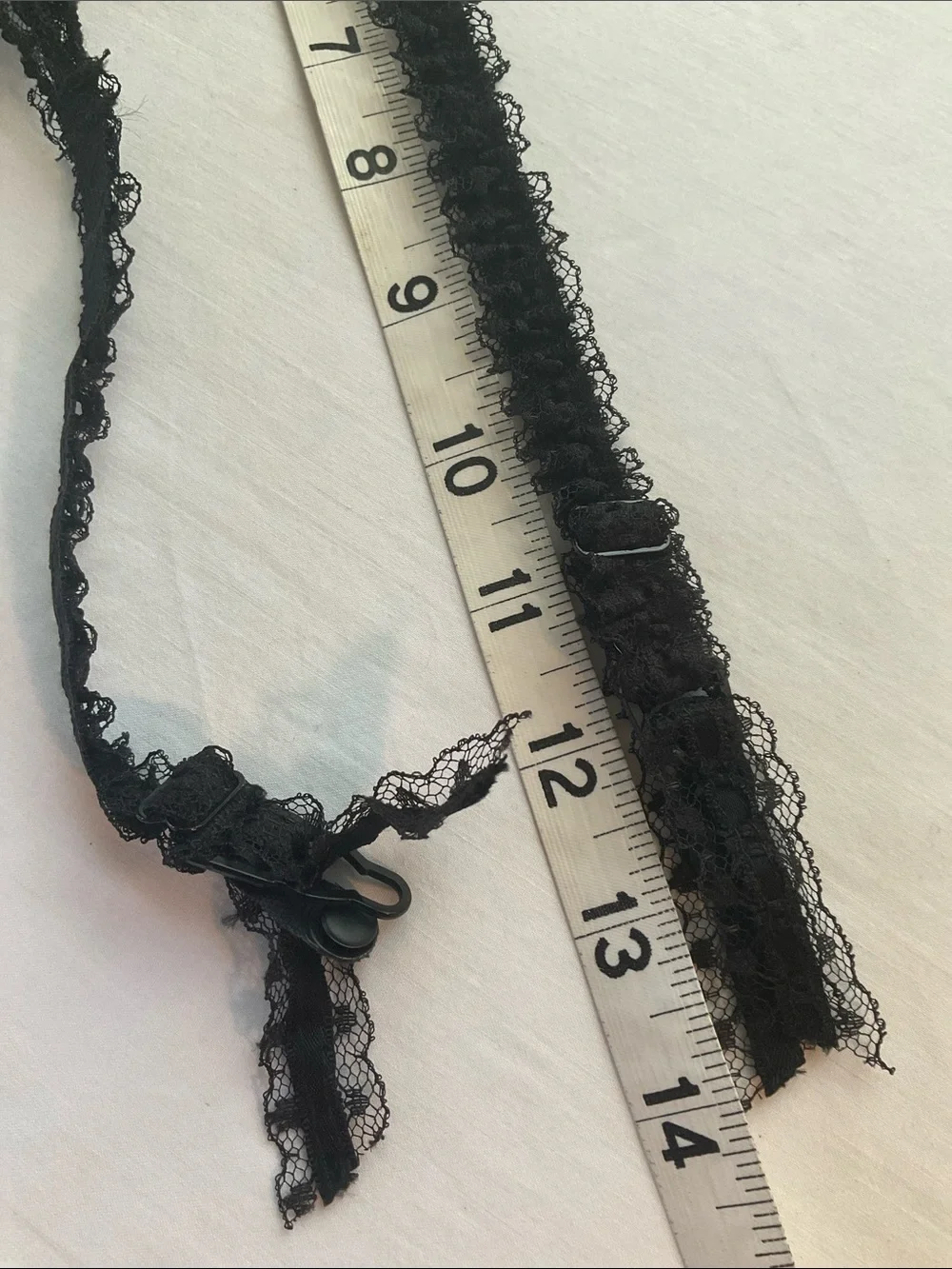 Black Lace-Edged Garter Belt
